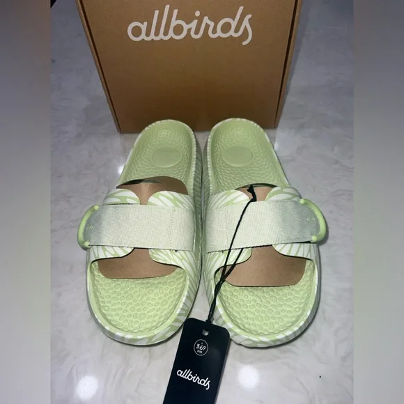 Allbirds Sugar Sliders Slide Sandals Green Sizes M9/W11- M10/W12- M11/W13 - Main Image